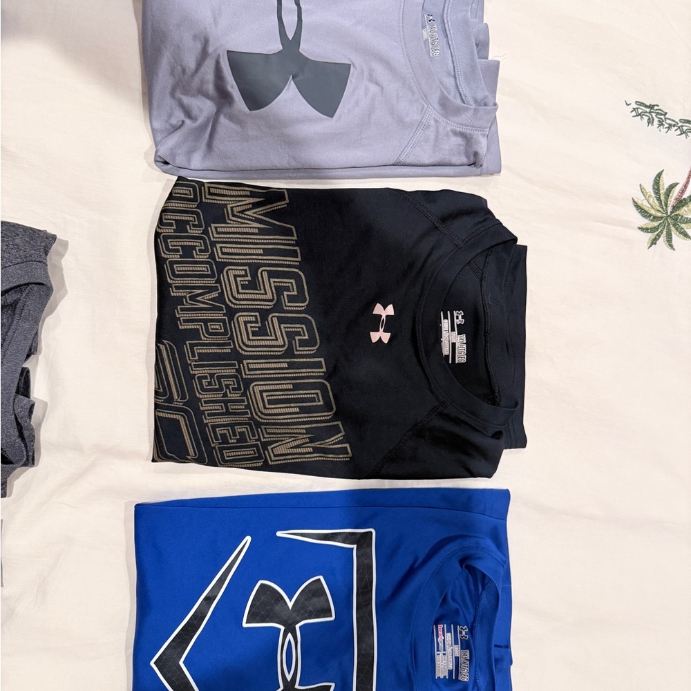 All 3 for $10! Under Armour Black, Blue, and Gray T-Shirt Trio